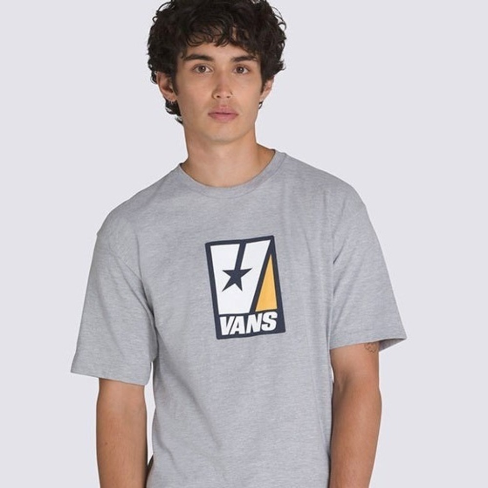 Vans Vee Star Graphic T-Shirt Mens XXL Heather Gray Short Sleeve VN000M5YATH